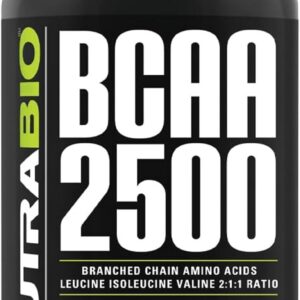 NutraBio – BCAA 2500 – Branched Chain Amino Acids – Support New Muscle Growth and Prevent Muscle Breakdown – 250 Capsules