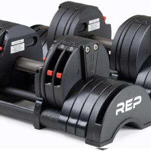 Rep Fitness Quickdraw Adjustable Dumbbells, Multiple weight ranges available including: 5-30, 5-40,5-50 and 5-60 lbs