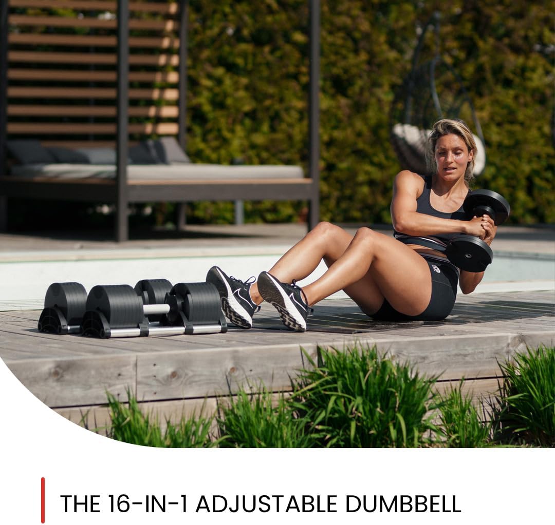 NUOBELL Adjustable Dumbbells 5-80 lbs: Replace 16 Sets, Ideal for Home Gym Weight Bench & Press - Image 3