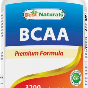 Best Naturals BCAA Branch Chain Amino Acid, 3200mg per Serving, 400 Capsules – Pharmaceutical Grade – 100% Pure Instantized Formula | Pre/Post Workout Bodybuilding Supplement | Boost Muscle Growth