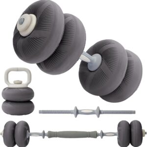 YOTTOY Weights Dumbbells Set,Free Weight Set with Connector, 4 in1 Dumbbells Set Used as Barbell, Kettlebells, Push up Stand, Weight Plate, Fitness Exercises for Home Gym