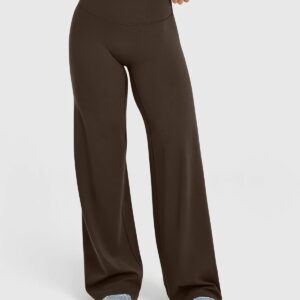 OQQ Yoga Pants Women High Waist Stretch Casual Soft Straight Leg Bottoms