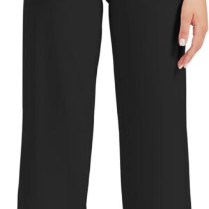 VIMPEP Women’s Wide Leg Pants High Waist Stretchy Yoga Pants with Pockets Workout Dress Sweatpants 107