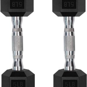 RitFit 5-780LBS Rubber Coated Hex Dumbbell Weight Set with Rack for Home Gym, Strength Training, Workouts