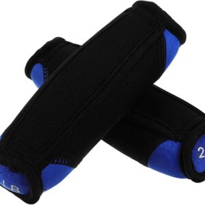 Soft Dumbbells 2lb Pair Hand Weights Portable Fitness Hand Trainer for Running Walking Arm Workout at Home with Blue Neoprene Coating