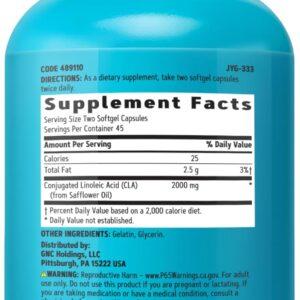 GNC Total Lean Premium CLA 3-6-9 | Improves Body Composition & Muscle Tone, Fuels Energy Without Stimulants, Supports Cardiovascular & Joint Health | 90 Softgel Capsules