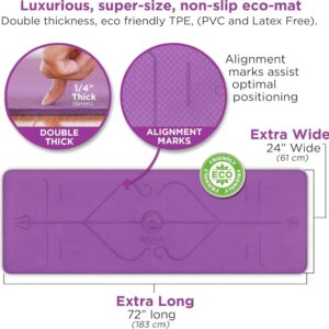 NOLAVA Yoga Mats & Complete Sets – TPE, Non-Slip – Includes Mat, Blocks, Strap, & More (6pc or 7pc Sets) – For Pilates, Yoga & Fitness