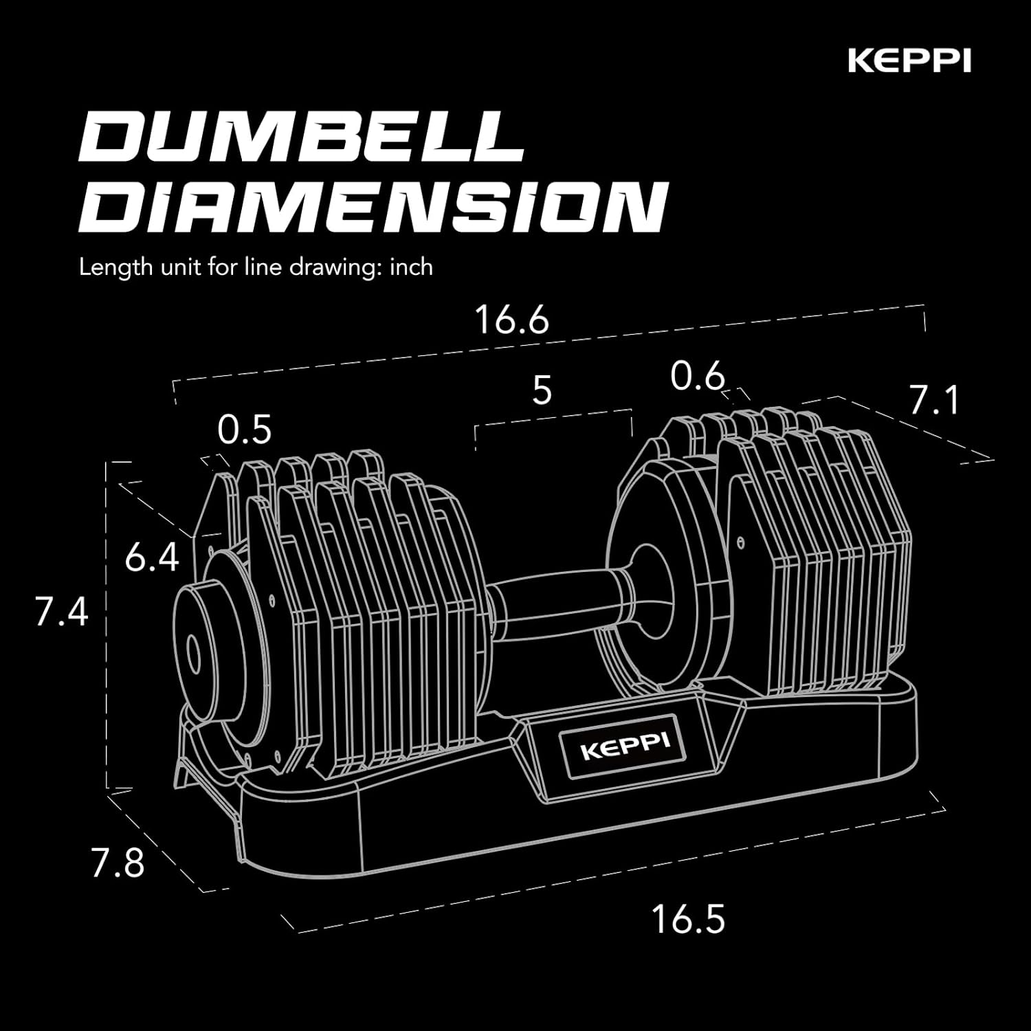 Keppi Adjustable Dumbbells Set-25lb/40lb/55lb/60lb, Anti-Slip Metal Fast Adjust Weight Handle, Exercise & Fitness for Full Body Workout - Adjustable Dumbbell Series - Image 8