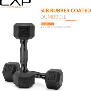 CAP Barbell Coated Dumbbell Weight | Multiple Options Pairs & Sets