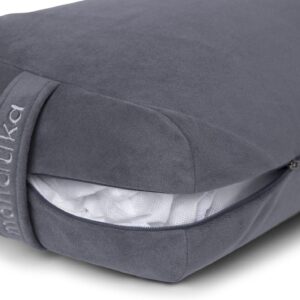 Manduka enlight Bolster Pillow – Yoga Pillow with Machine Washable Microfiber Cover, Curved Design for Optimal Workout and Meditation Support, Yoga and Pilates Equipment
