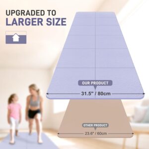 Foldable Yoga Mat for Travel 72″x 32″x 0.32″Inch, 8mm Thick Folding Exercise Mat, Outdoor Non-slip Pilates Mat for Women & Men, Wide Yoga Mat Packable for Workout and Fitness