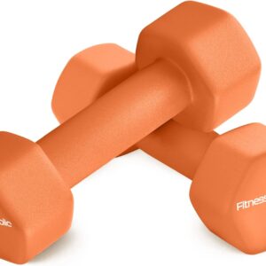 Fitness Republic Neoprene Dumbbell Set of 2, Non-Slip, Hex Shape, Free Weights for Muscle Toning and Strength Building – Portable Home Gym Hand Weights