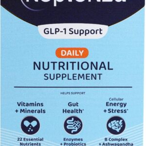 Replenza Daily GLP-1 Nutritional Support Supplement, Essential Vitamins and Minerals, Support for Gut Health, Stress and Cellular Energy – 60 Tablets