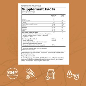 Ultra Human Amino Code | Essential Amino Acids + BCAAs + Coconut Water Electrolytes | Fast Hydration Amino Energy Powder Drink | 40 Servings – Raspberry Lemonade