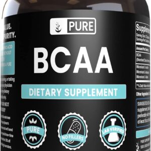 Pure Original Ingredients BCAA (365 Capsules) No Magnesium Or Rice Fillers, Always Pure, Lab Verified