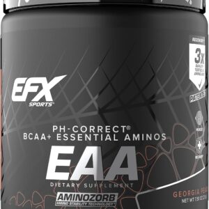 EFX Sports Training Ground EAA | Essential Amino Acids Supplement | Energy & Protein Synthesis | Pre, Intra, or Post Workout | 30 Servings (Georgia Peach)