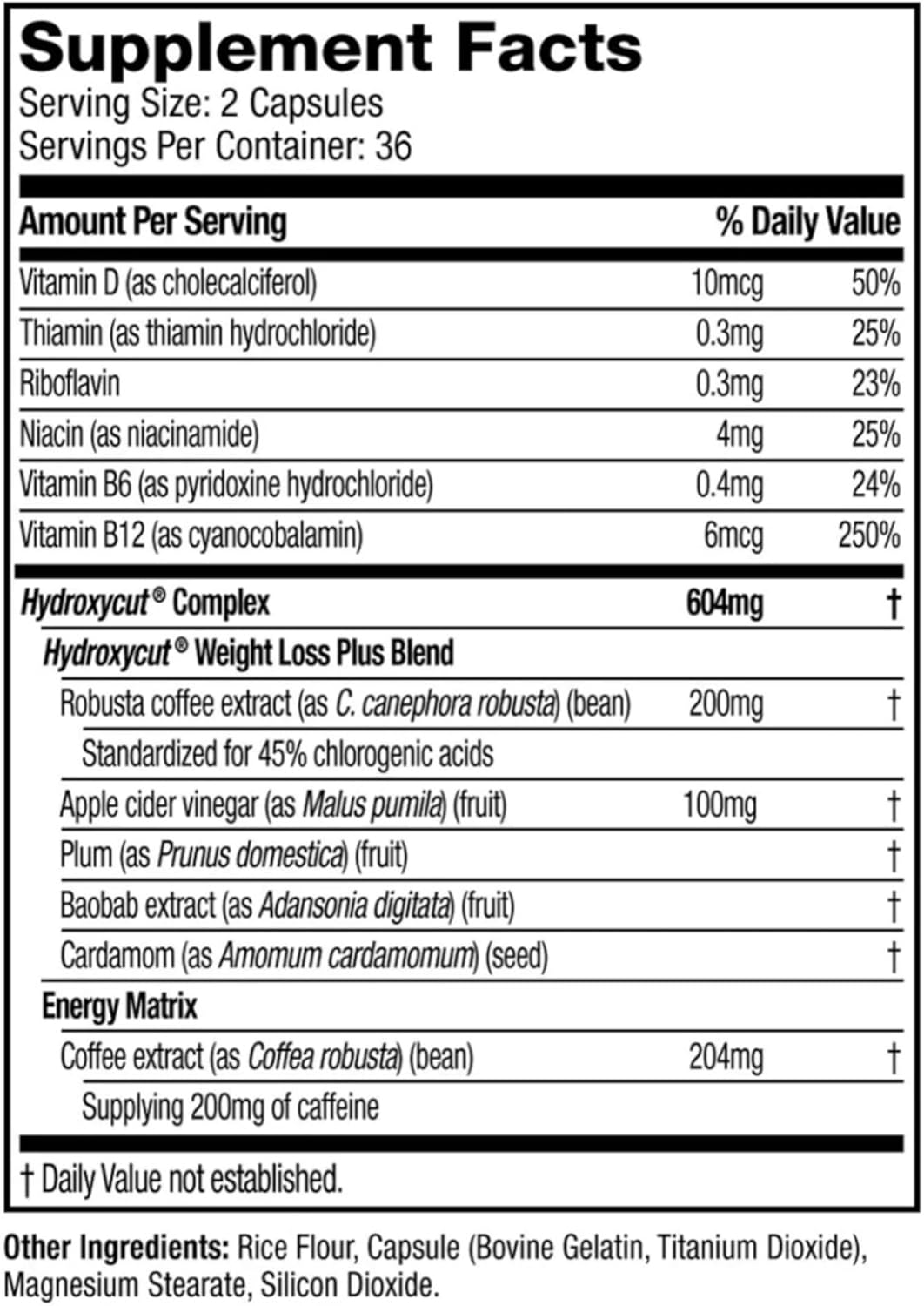 Hydroxycut Original - 72 Rapid-Release Capsules - 200 mg Caffeine - Boost Metabolism, Burn Calories, Increase Energy - for Women & Men - Image 2