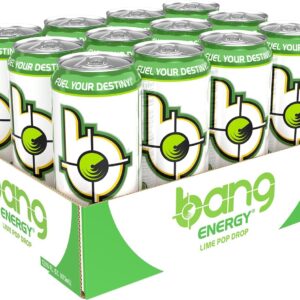 Bang Energy Lime Pop Drop, Sugar-Free Energy Drink, 16-Ounce (Pack of 12)