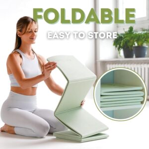 Polyfit Foldable Yoga Mat for Travel and Home Workouts – 7mm Thick – Lightweight, Packable, and Easy to Store – Folding Workout Mat for Women & Men – For Stretching, Yoga & Pilates