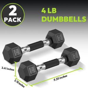 Hex Dumbbell Set 2.5-65 lb, Rubber Encased Hex Dumbbells for Home Gym, Weights Dumbbells Set of 2 Hand Weights for Strength Training & Fitness Exercise