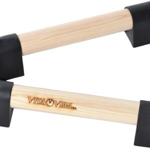 Vita Vibe – Ultra Portable Mini Ash Wood Parallettes Set – 9 inch – 12 inch – USA Made