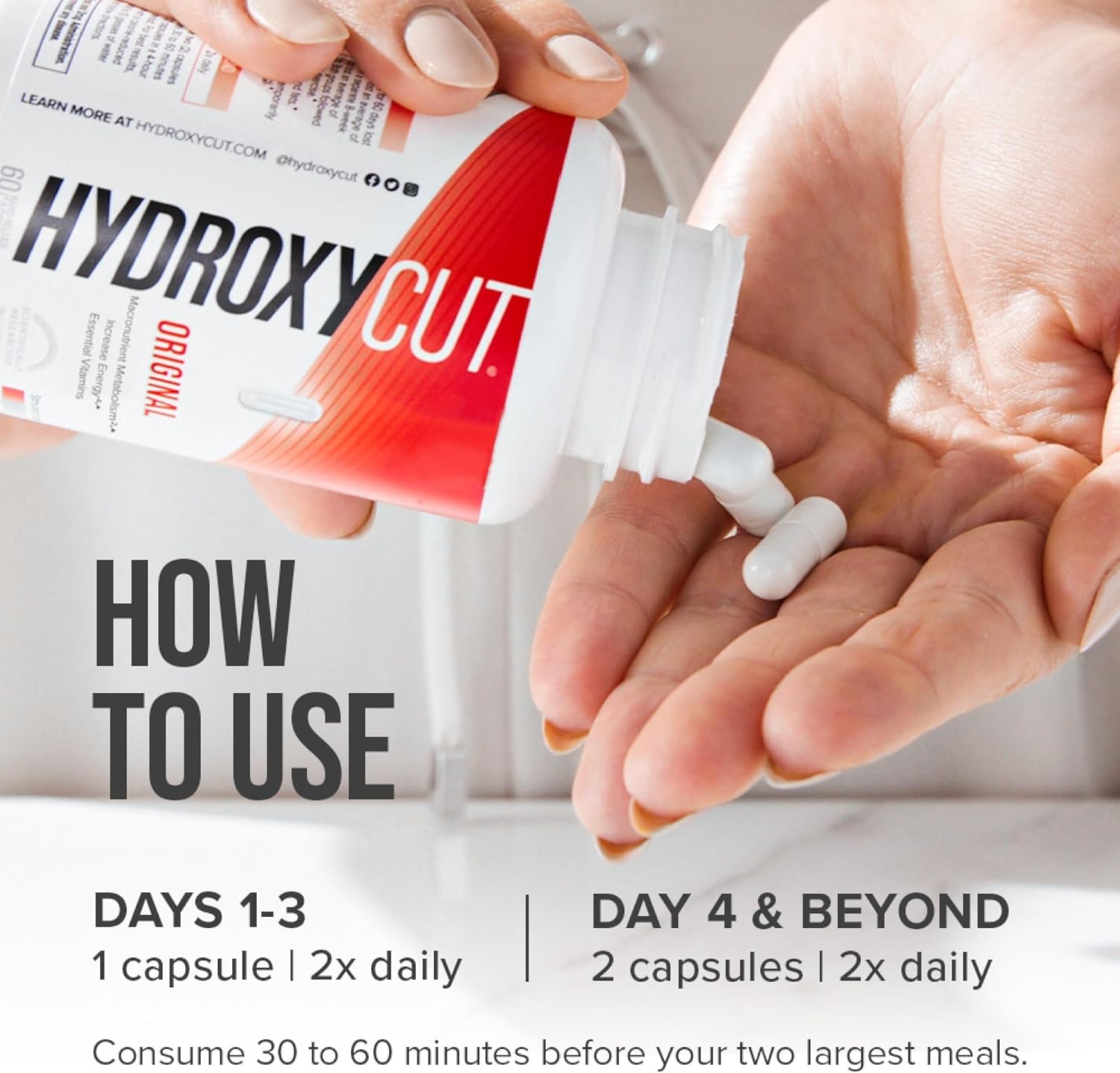 Hydroxycut Original - 72 Rapid-Release Capsules - 200 mg Caffeine - Boost Metabolism, Burn Calories, Increase Energy - for Women & Men - Image 6