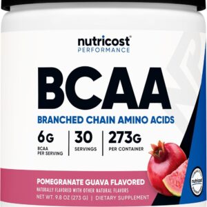 Nutricost BCAA Powder 2:1:1 (Pomegranate Guava, 30 Servings) – Branched Chain Amino Acids
