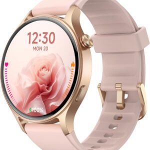 Fitpolo Smart Watch for Women,1.3″ AMOLED Touchscreen Fitness Tracker, Make/Answer Calls, Heart Rate SpO2 Monitor, IP68 Waterproof, Sleep & Activity Tracking Smartwatch for Android Phones iPhone