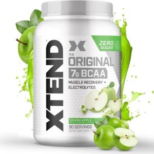 Scivation Xtend XTEND Original BCAA Powder 7g BCAA and 2.5g L-Glutamine, Sugar Free Post Workout Muscle Recovery Drink with Amino Acids for Men & Women, 90 Servings