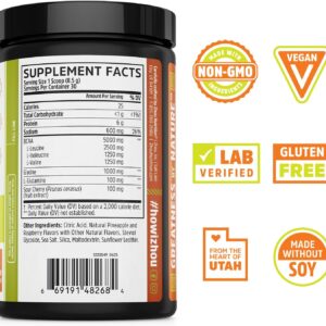 ZHOU Muscle BCAA – Vegan BCAA Powder, BCAA Supplements for Men & Women, Support Muscle Health, Drink for Energy, All Natural Branched Chain Aminos – Tropical Punch, 11.6 oz (30 Servings)