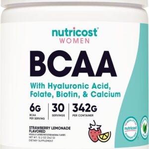 Nutricost BCAA for Women (Strawberry Lemonade, 30 Servings) – Formulated Specifically for Women – Non-GMO and Gluten-Free
