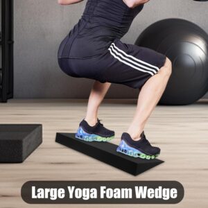 Squat Wedge Block | Yoga Wedge | Lightweight EVA Non-Slip Slanting Yoga Pilates Wedges | Portable Lacing Board for Wrist and Lower Back Support | Slant Board for Comfortable Yogas Poses and Angles