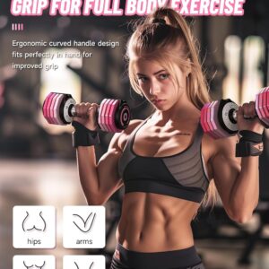 Adjustable Dumbbells Set 12.5LB Pair, 1-Sec Fast Adjustable 5 Free Weights, Premium Comfort Non-slip Metal Handle, Compact Size for Full Body Home Workout
