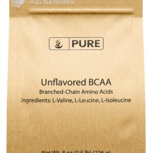 Pure Original Ingredients Unflavored Instantized BCAA (8oz) Powder, Branched Chain Essential Amino Acids, Supplement