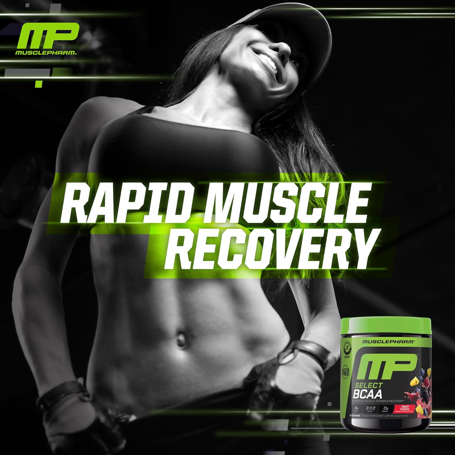 MusclePharm Essentials BCAA Powder, Pre & Post Workout Recovery Drink, Supports Muscle Recovery & Energy, Essential Amino Acids, 30 Serv, Fruit Punch - Image 6