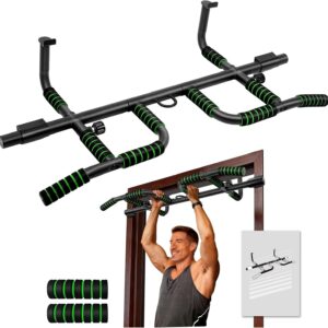VBSD Upgrade Pull Up Bar for Doorway with Ergonomic Grip, Upto 440 Lbs Capacity No Screws Pullup Bar for Home Gym Indoor Exercise Strength Training, Authorized Under US Patent
