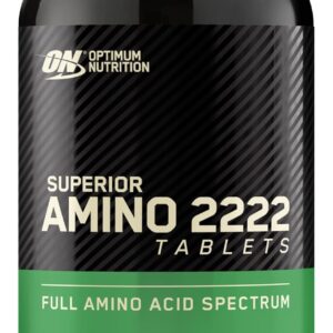 Optimum Nutrition Superior Amino 2222 Tablets, Complete Essential Amino Acids, EAAs, 160 Count