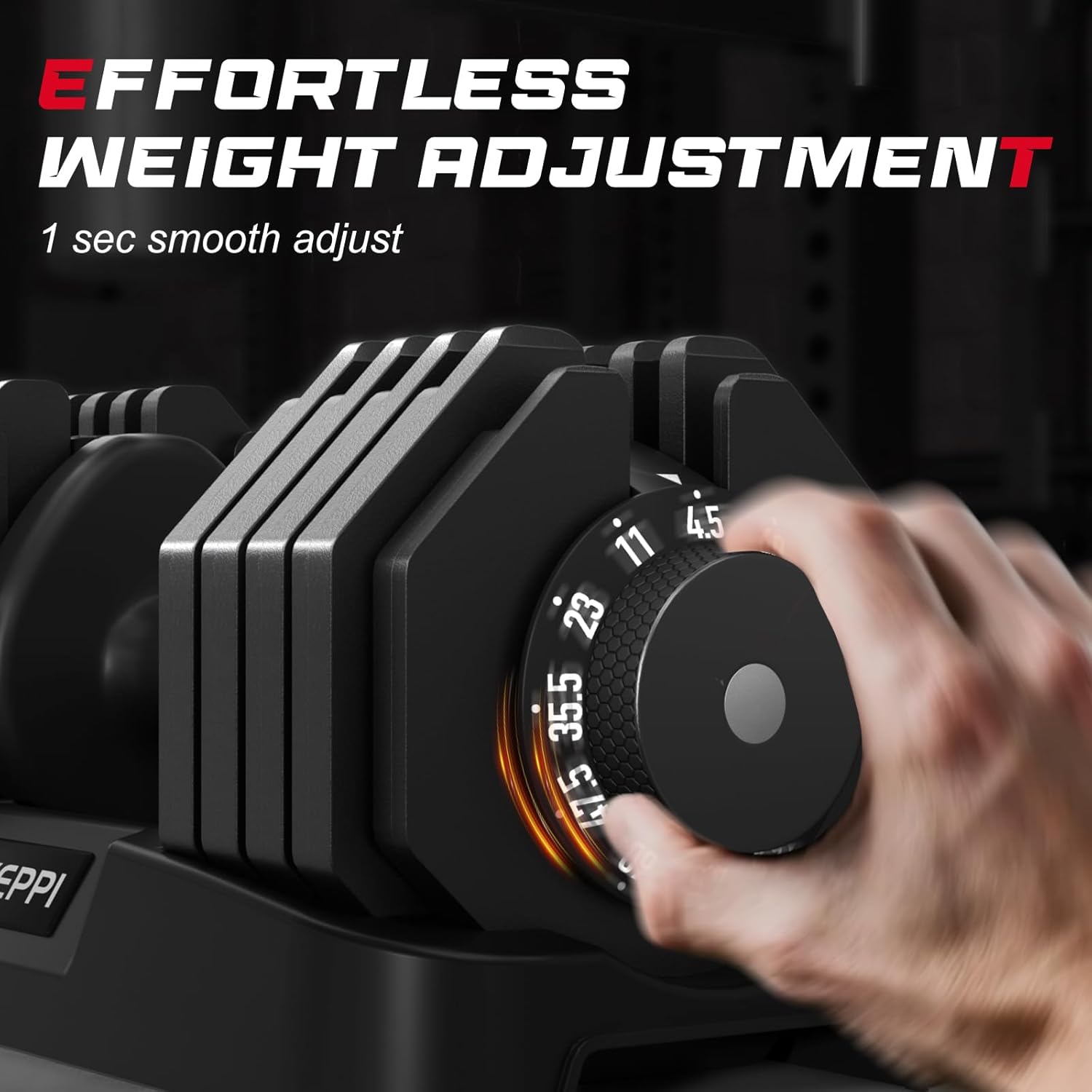 Keppi Adjustable Dumbbells Set-25lb/40lb/55lb/60lb, Anti-Slip Metal Fast Adjust Weight Handle, Exercise & Fitness for Full Body Workout - Adjustable Dumbbell Series - Image 2