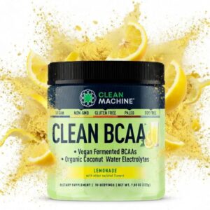 Clean BCAA – 2:1:1 Food Sourced BCAAs Powder & Coconut Water Electrolytes Recovery & Amino Energy Supplement – Award Winning Vegan Amino Acid Supplement – 30 Servings – Lemonade