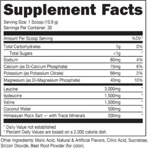 Bucked Up Original BCAA 2:1:1 Branched Chain Essential Amino Acids – Supplement Powder – | 100% Pure 2:1:1 Instantized Formula | Pre/Post Workout | 30 Servings | (Miami Flavor)