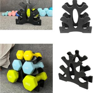Neoprene Dumbbell Rack Hand Weights Bracket Display Storage Stand Organizer Lightweight Plastic Assemble 6 Position Holder for Hand Weight Dumbbells 1LB-15LBS Gym Fitness