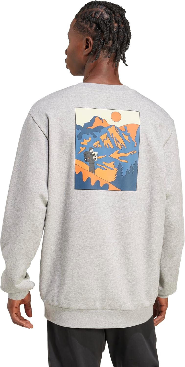 adidas Men's Doodle Hunt Hike Graphic Sweatshirt - Image 2