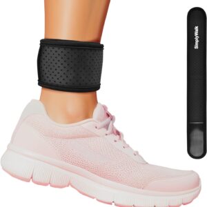 Ankle Band for Fitbits & Smartwatches, Softwear Ankle Band (Device not Included) (Black)(Medium)
