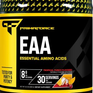 Primaforce EAA Powder (30 Servings, Tropical Punch) – Essential Amino Acids for Pre/Intra Workout and Recovery – Non-GMO and Gluten Free