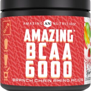 Amazing Nutrition Amazing BCAA 6000 | 6 Grams BCAA Per Serving | 30 Servings Powder | Branched Chain Amino Acid Supplement | Made in USA (Natural Fruit Punch)