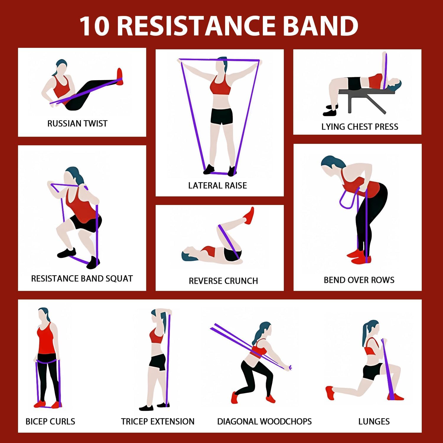 LEEKEY Resistance Bands, Exercise Bands,Pull Up Assist Bands - Bands for Working Out,Band for Men and Women Fitness Training, Physical Therapy,Home Workouts - Image 6