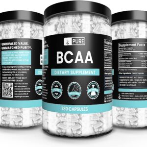 Pure Original Ingredients BCAA (730 Capsules) No Magnesium Or Rice Fillers, Always Pure, Lab Verified