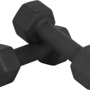 CAP Barbell 8 LB Neoprene Dumbbell Hand Weights – Pair | Black
