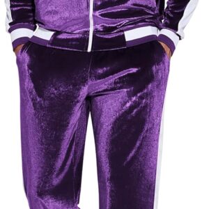 COOFANDY Mens Tracksuit 2 Piece Set Velour Sweatsuit Jogging Suits Full Zip Jacket Pants Outfits