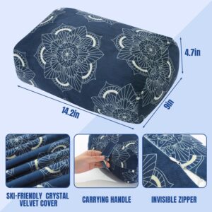 MABOZOO Yoga Bolster Pillow, Rectangular Yoga Bolster for Restorative & Meditation, Professional Meditation Cushion with Carry Handle